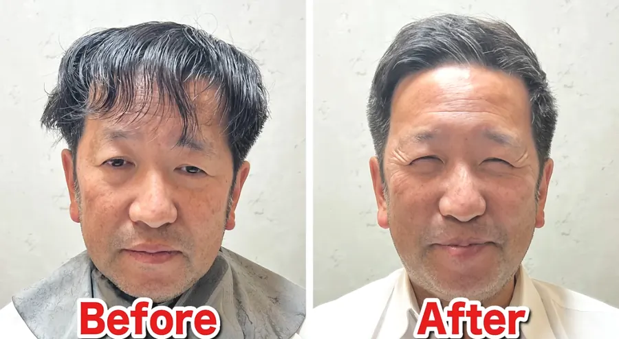 短髮修飾頭頂稀疏的改造案例