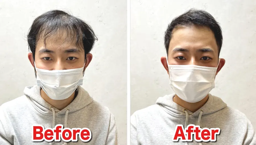 短髮改造前後的對照
