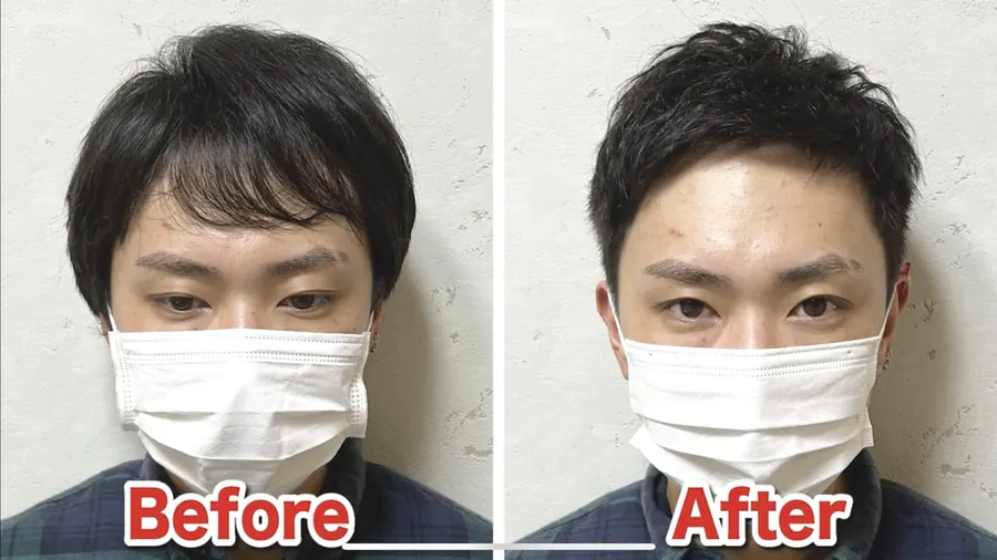 剪短讓稀疏不明顯的改造案例