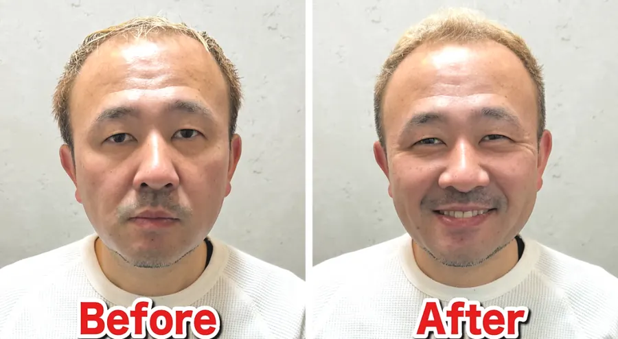 型男寸頭修飾40歲稀疏的改造案例